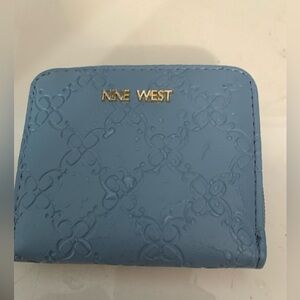 NWT Nine West Embossed Blue Wallet